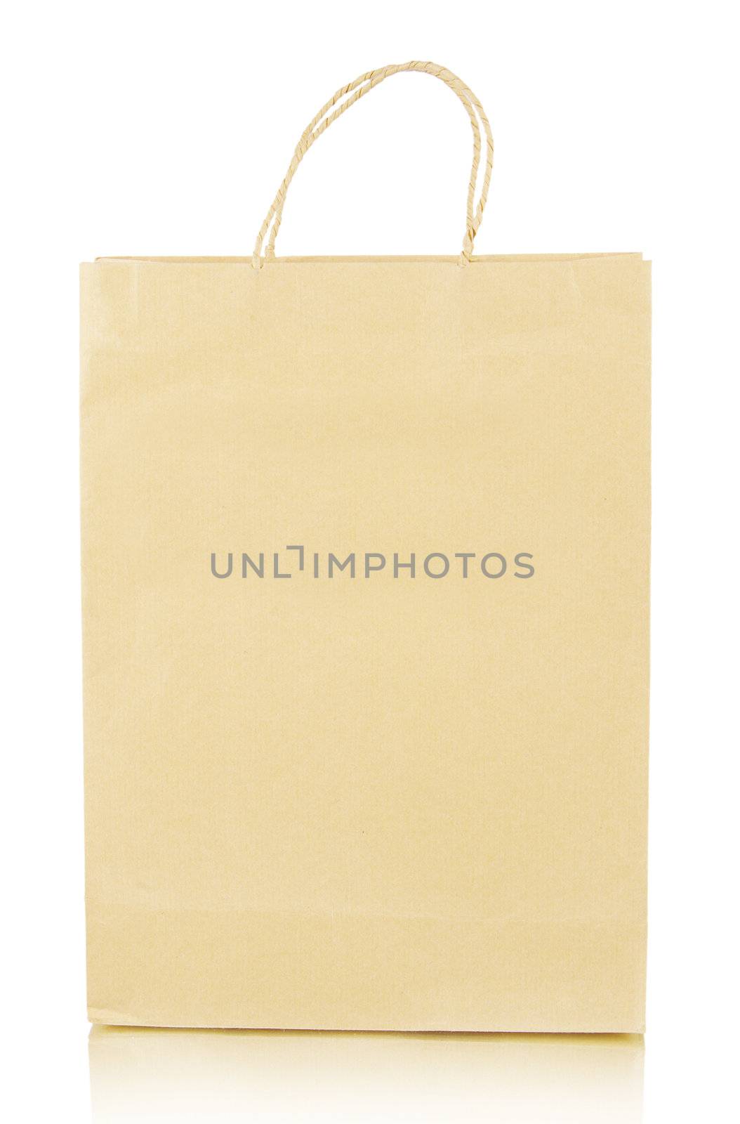 color shopping bag isolated on white background
