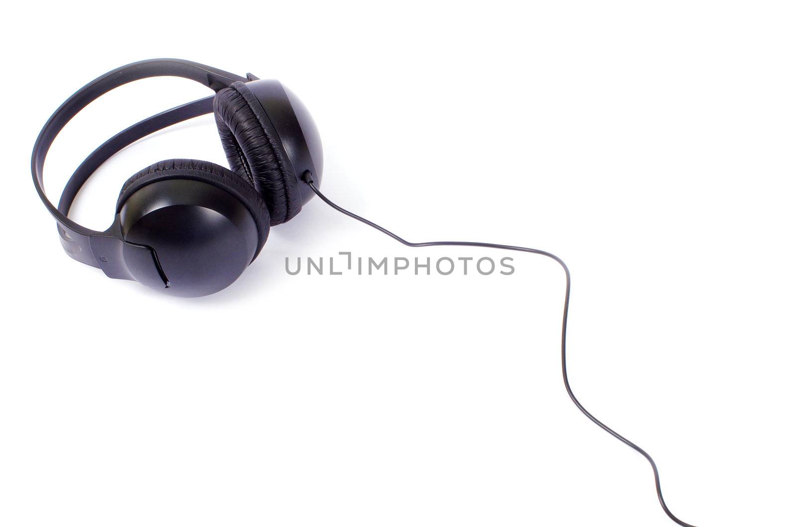 Headphones isolated on a white