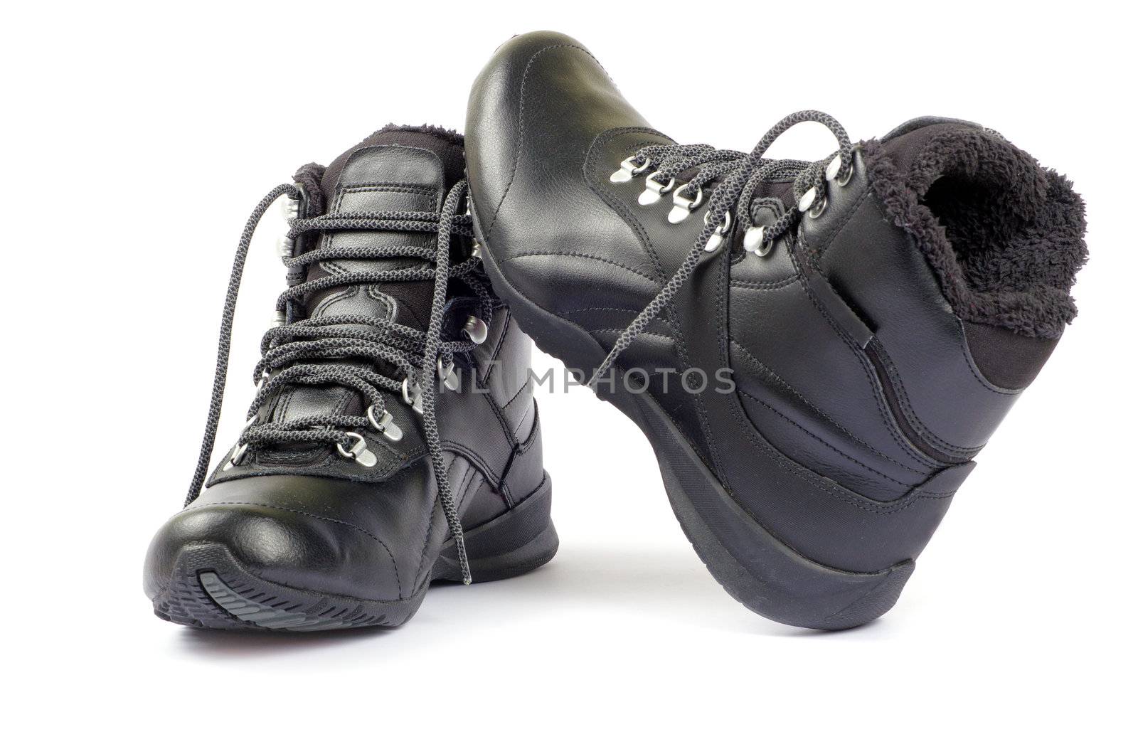 A pair of men's  shoes on white