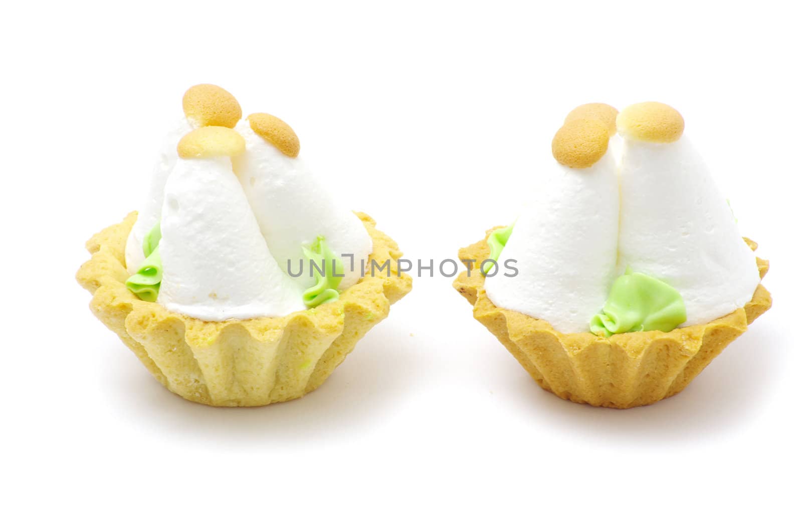 fresh cake isolated on a white background