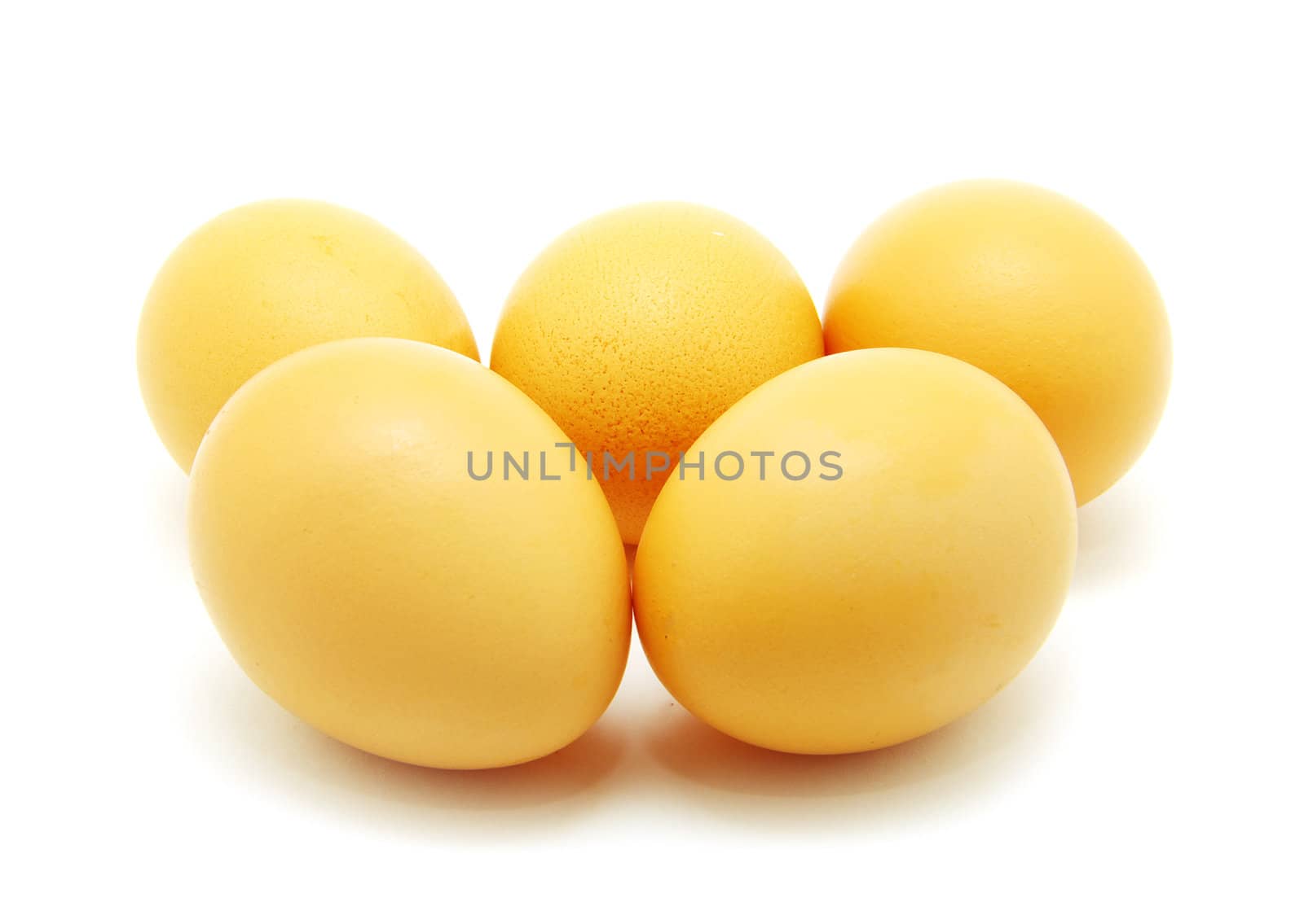 brown eggs isolated on the white background