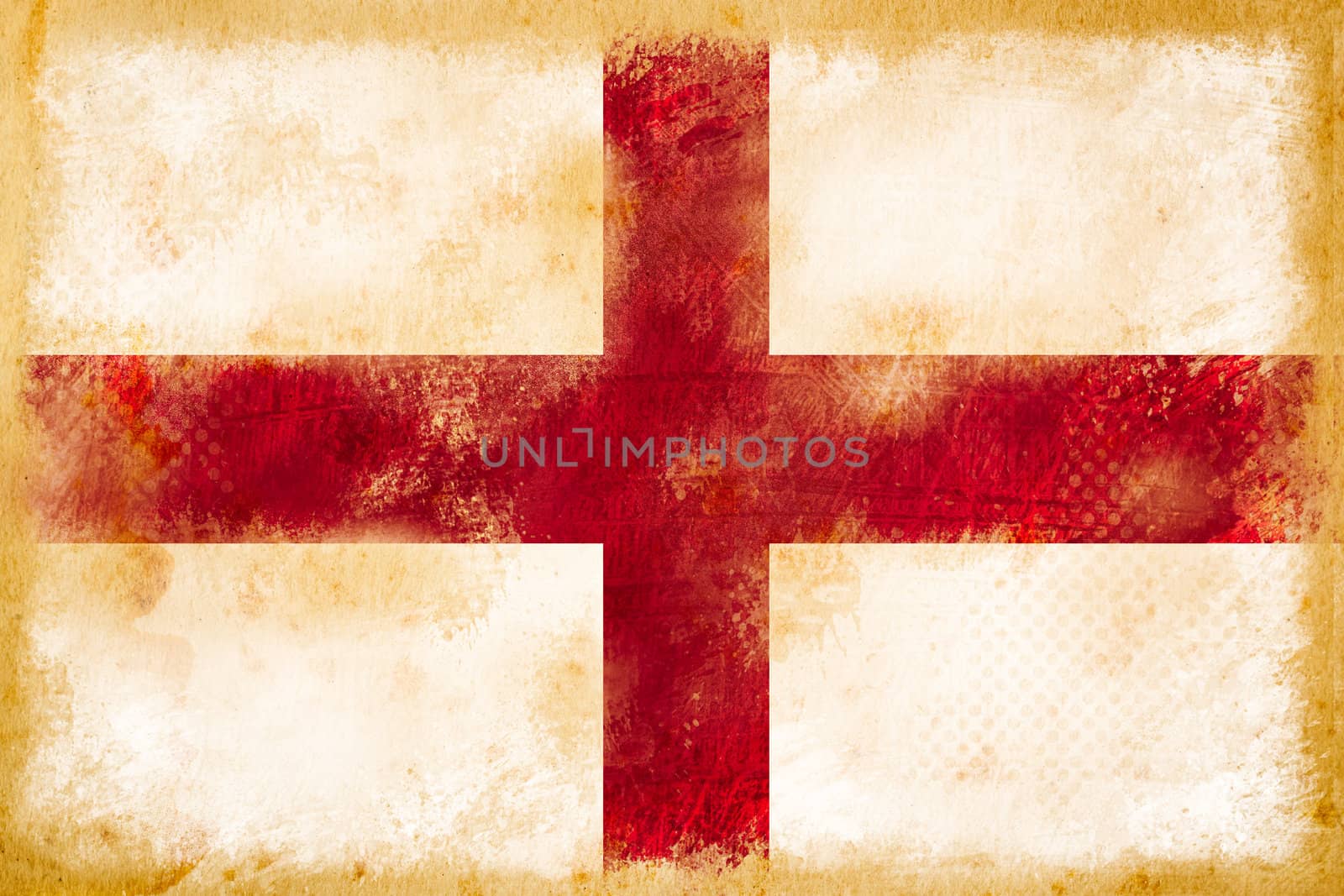 England flag grunge  on old vintage paper by Suriyaphoto