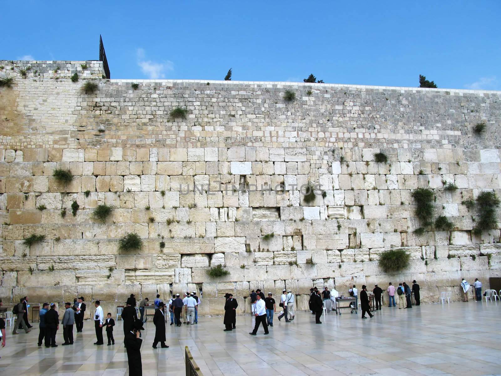 Western wall in Jerusalem by vintrom