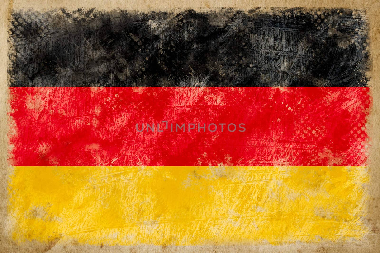 Germany flag grunge  on old vintage paper by Suriyaphoto