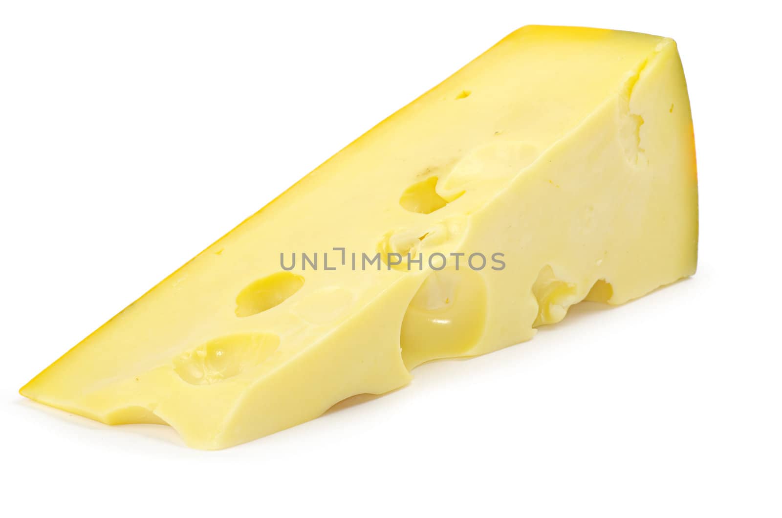 piece of cheese isolated  on white background