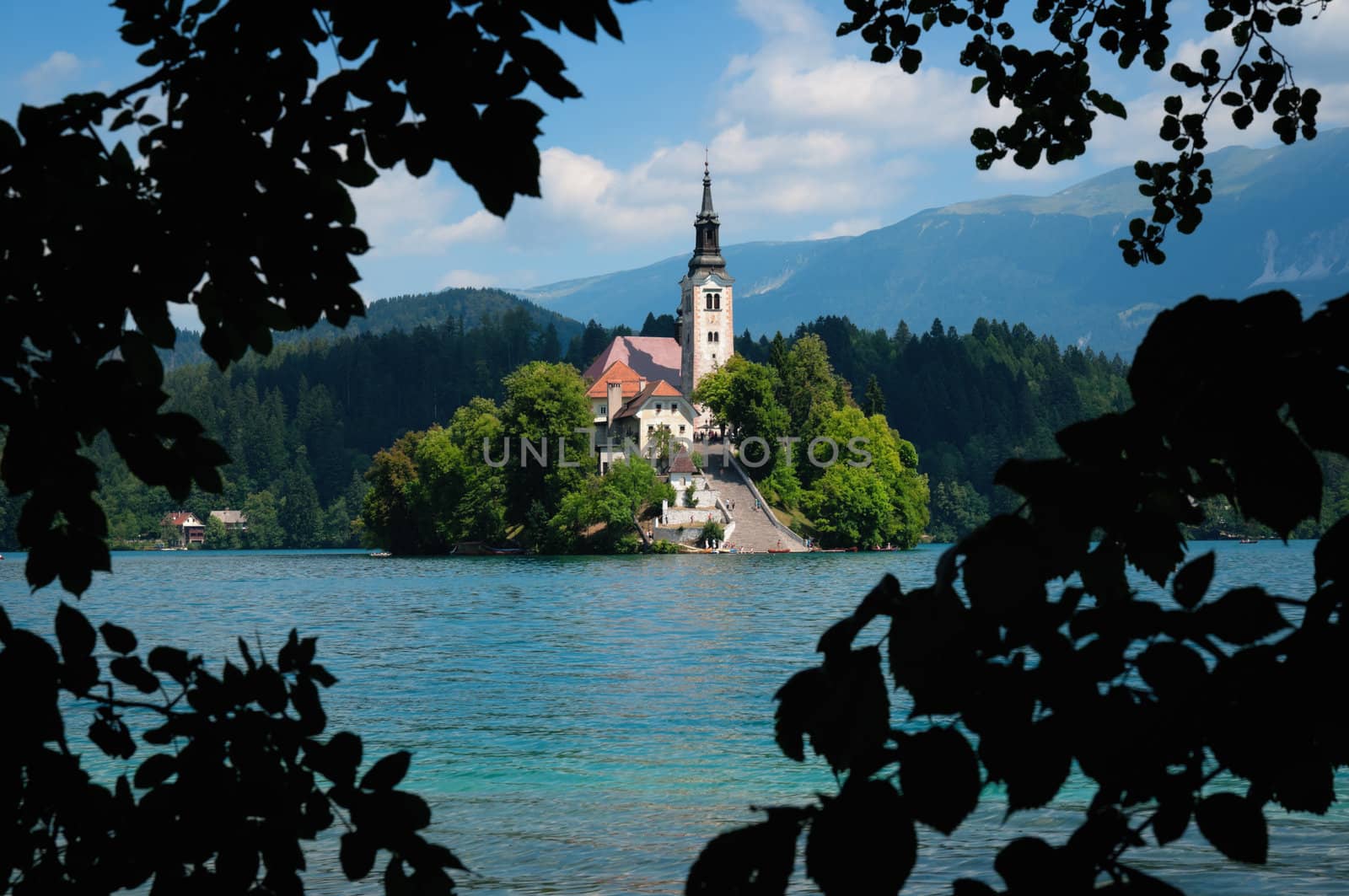 View of  St. Mary´s Church of the Assumptionon in Bled