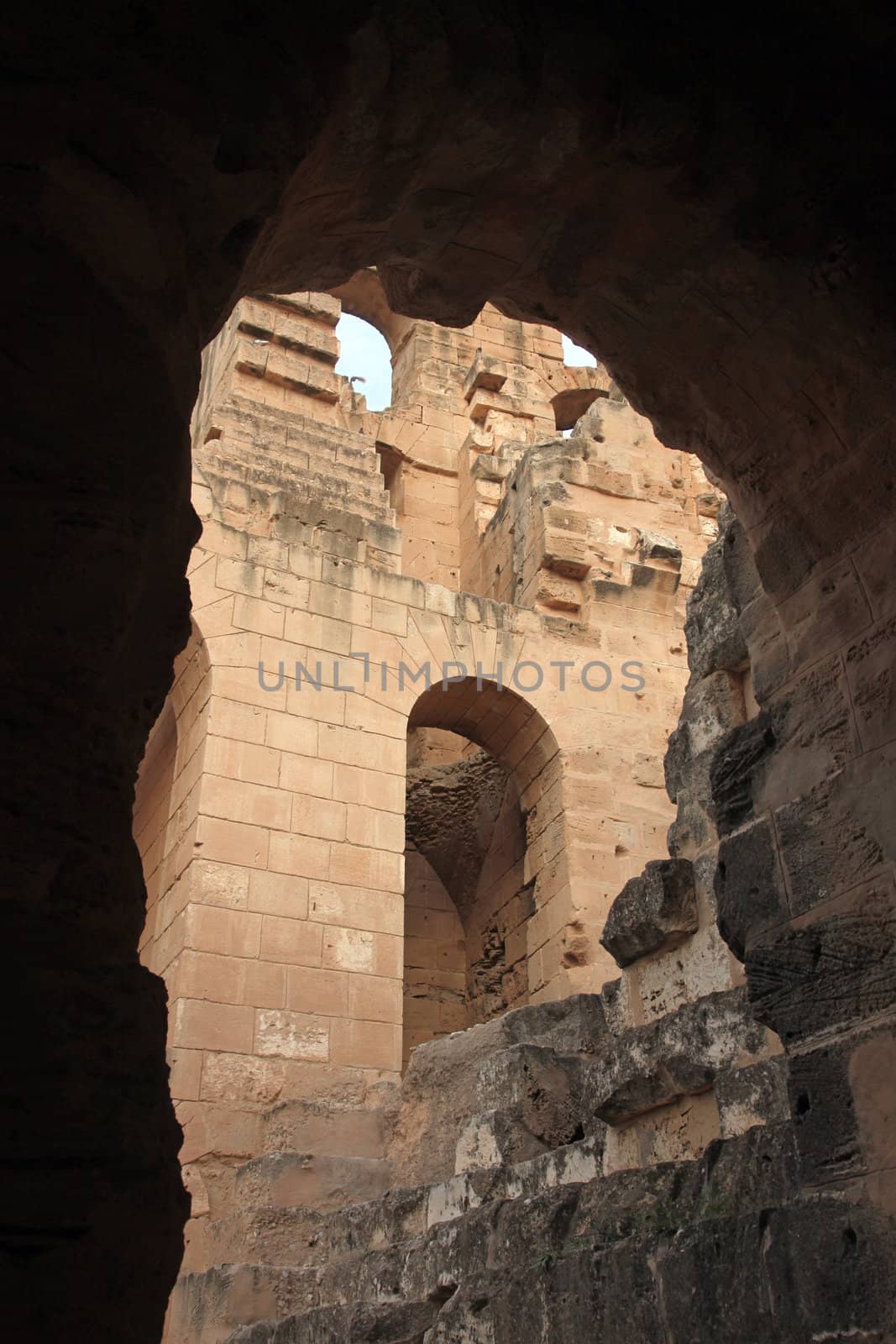 The amphitheater in El-Jem, Tunisia