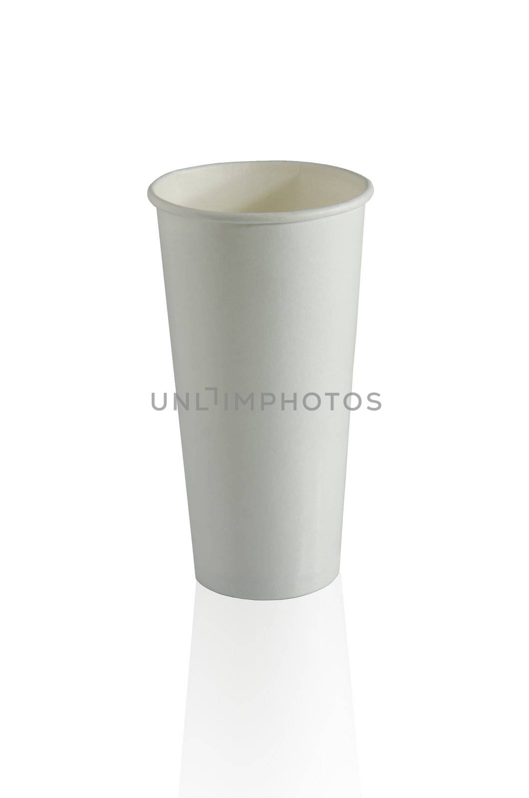 white Cup on white background. foe coffee.