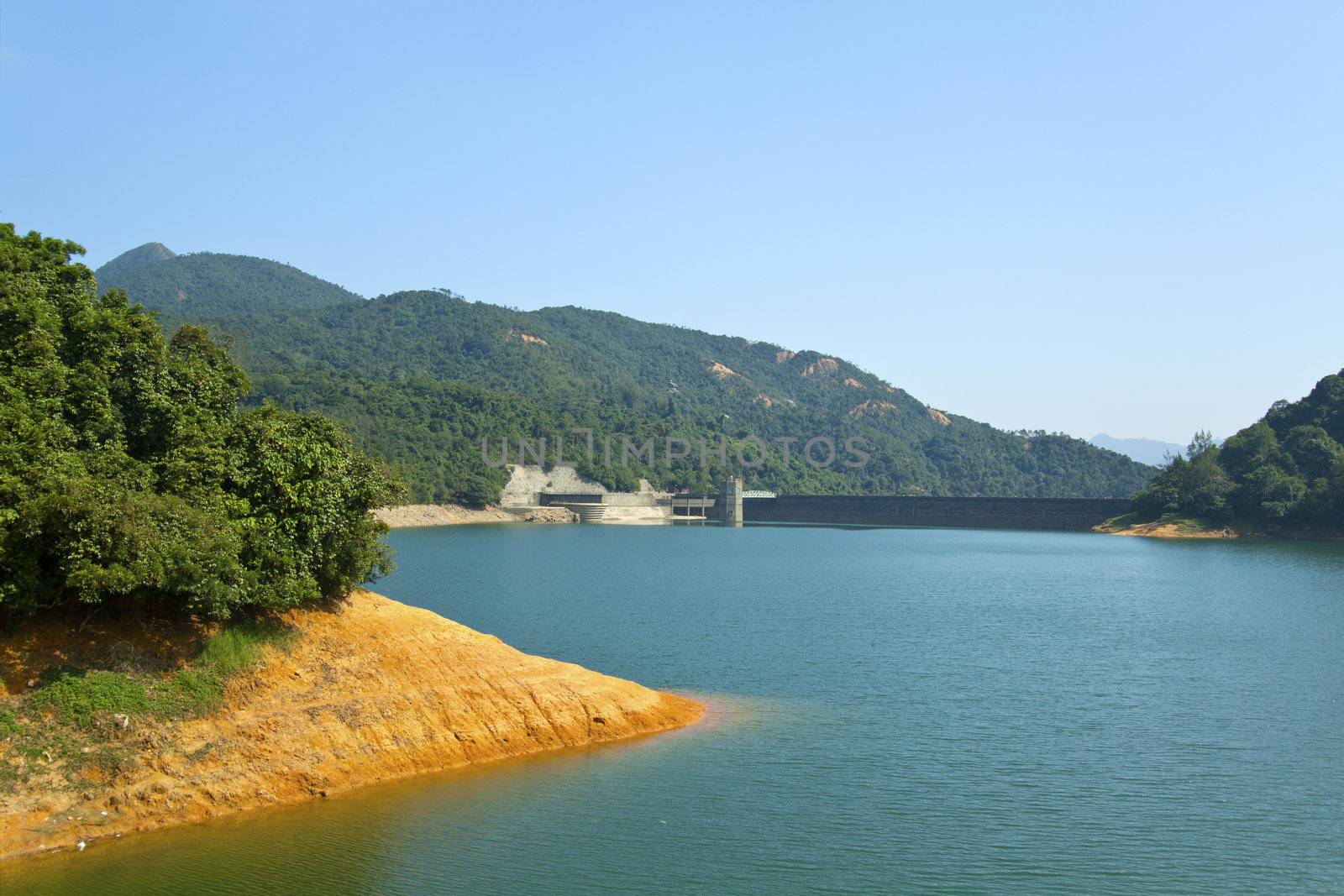 Reservoir in Hong Kong at day