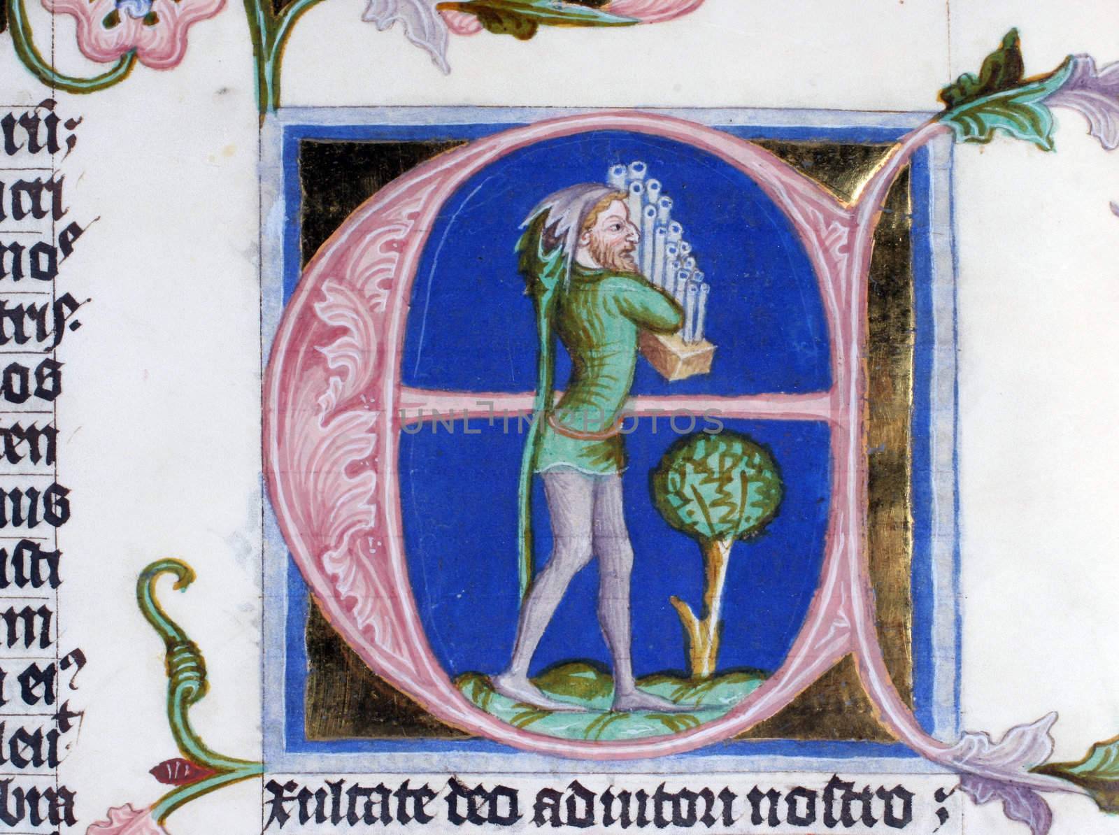 Illustration in an old bible book