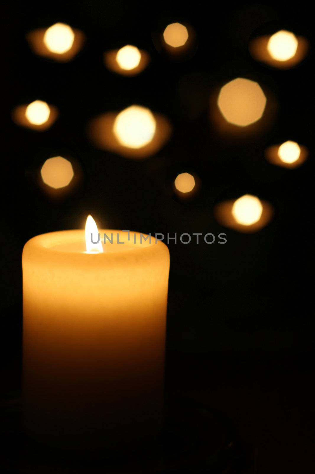 Burning candle by Yellowj