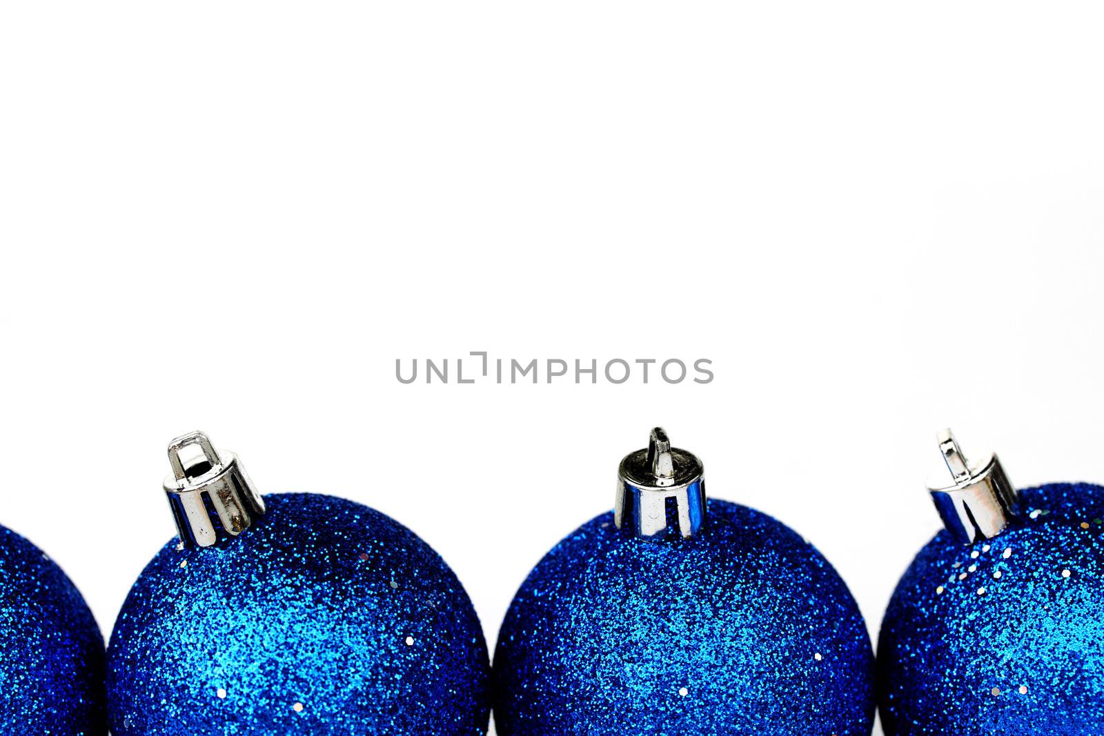 blue christmas balls by Yellowj