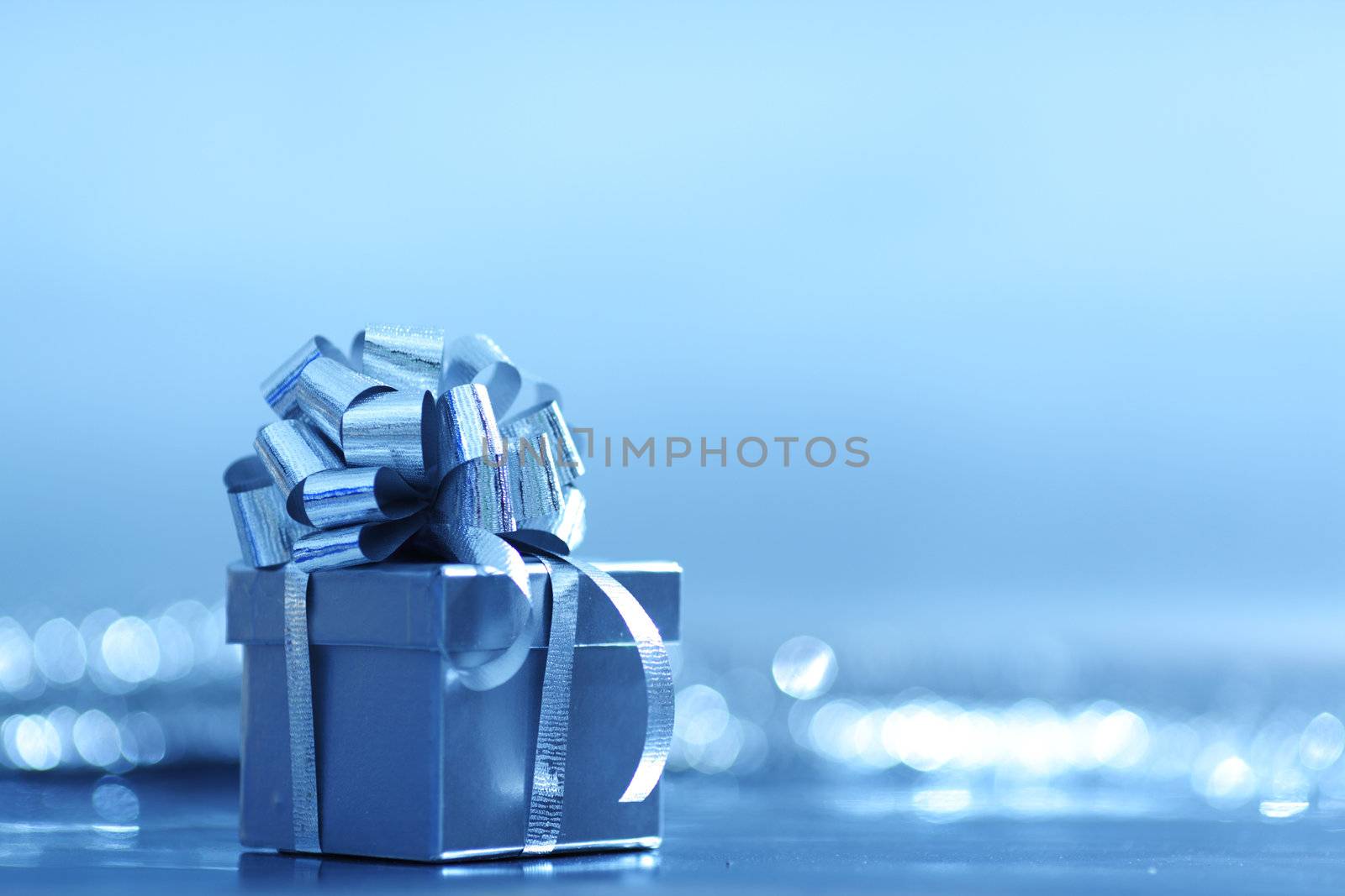 blue christmas card  macro close up