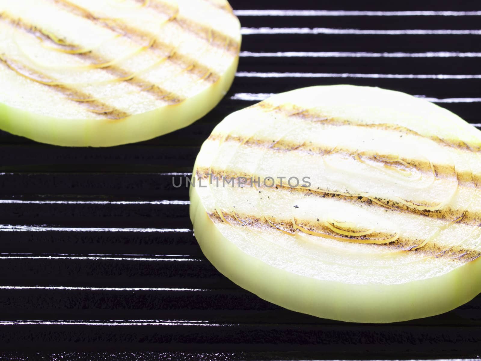 close up of grilled onions