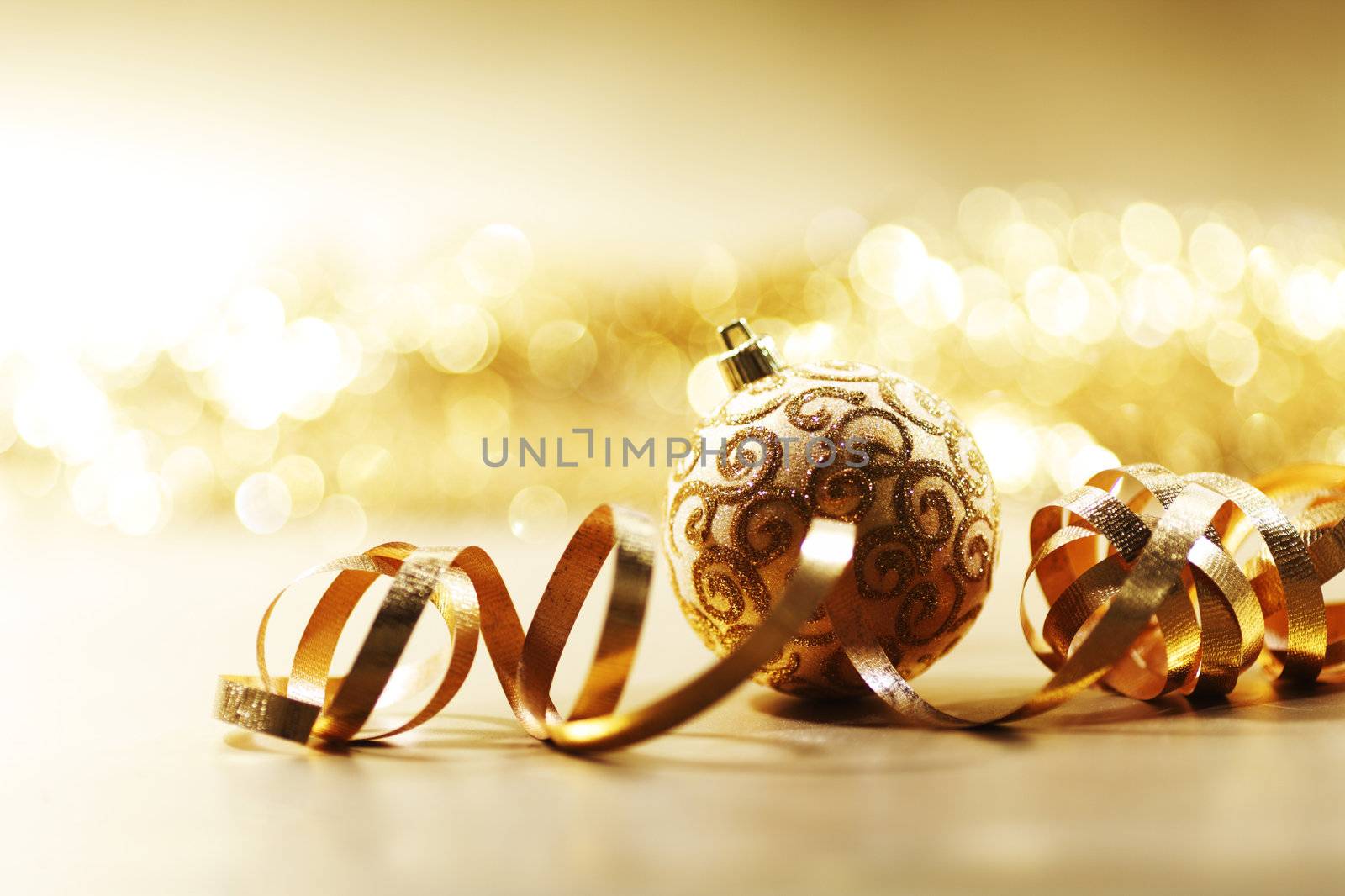 golden christmas card holiday background