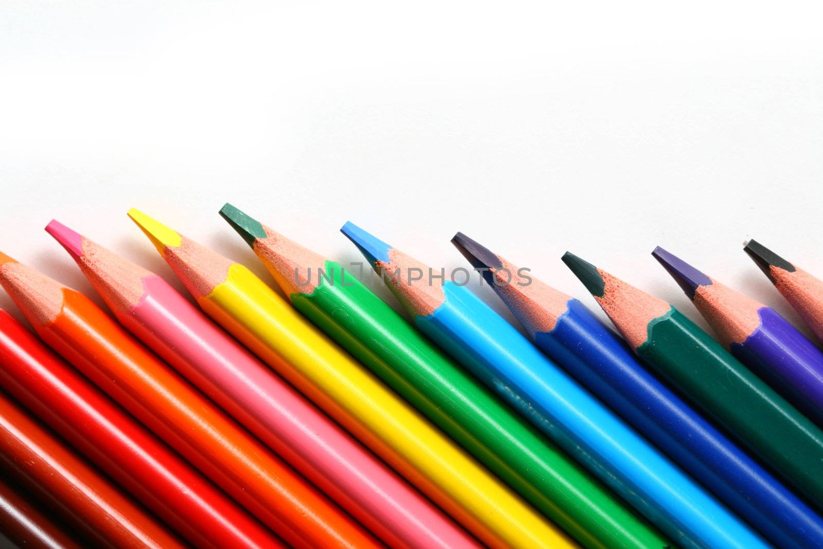 color pencil pallete macro close up