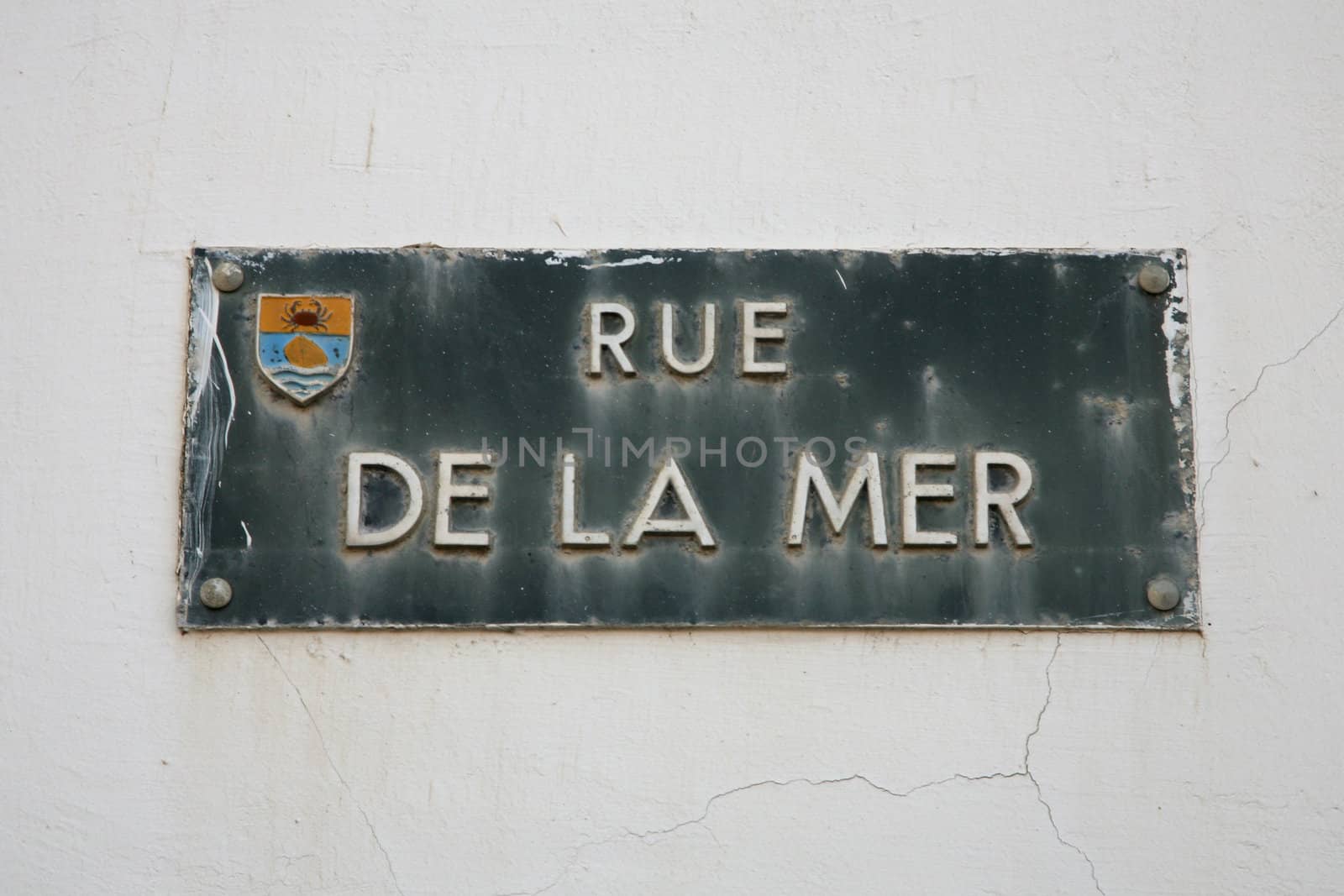 Signboard in the street in Calais