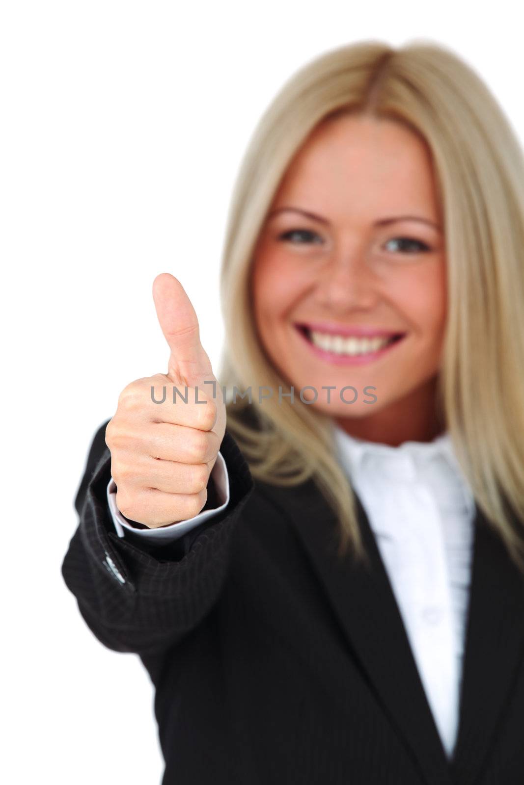 business woman portrait isolated close up