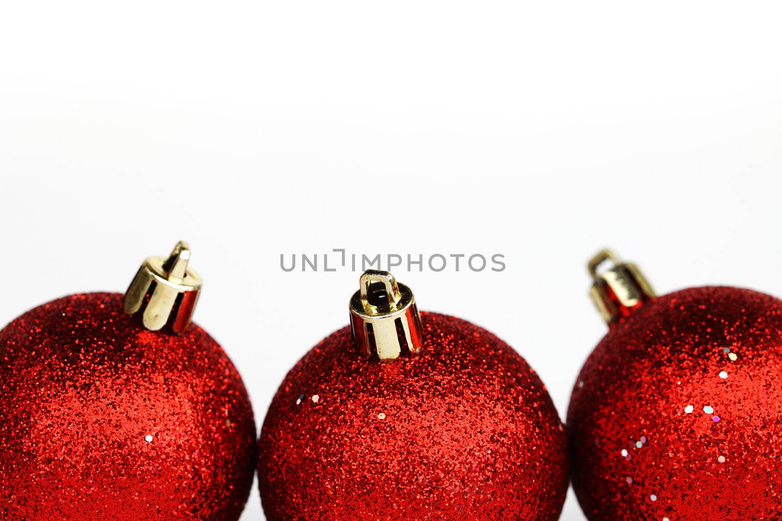 red christmas ball isolated on white background