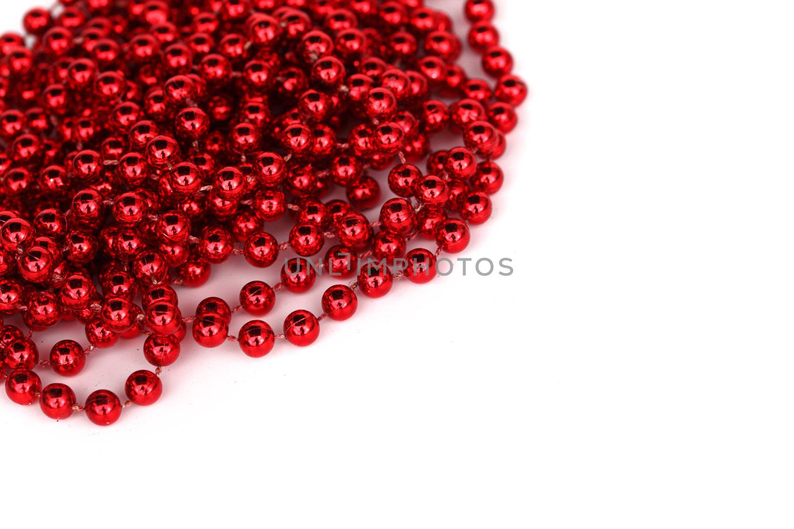  red christmas decoration isolated on white background