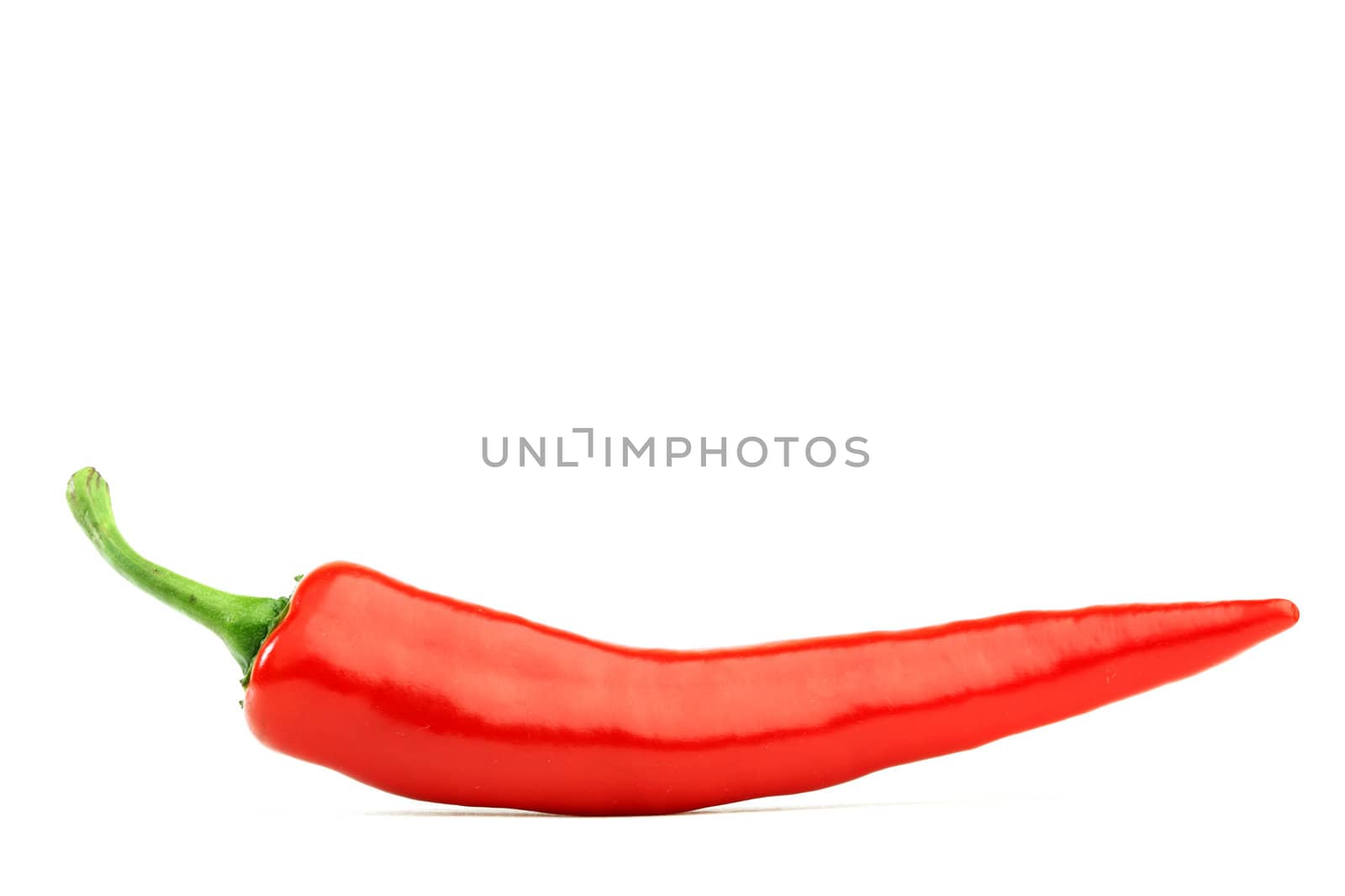 red hot chili pepper isolated on white