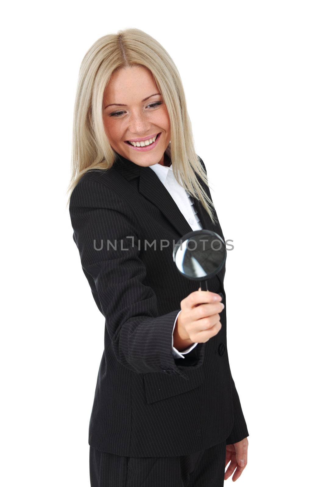 business woman search portrait isolated close up