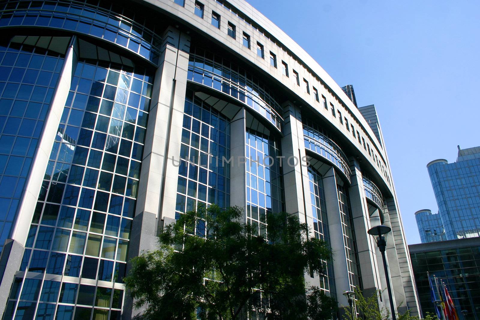 Detail of an official european building in Brussels