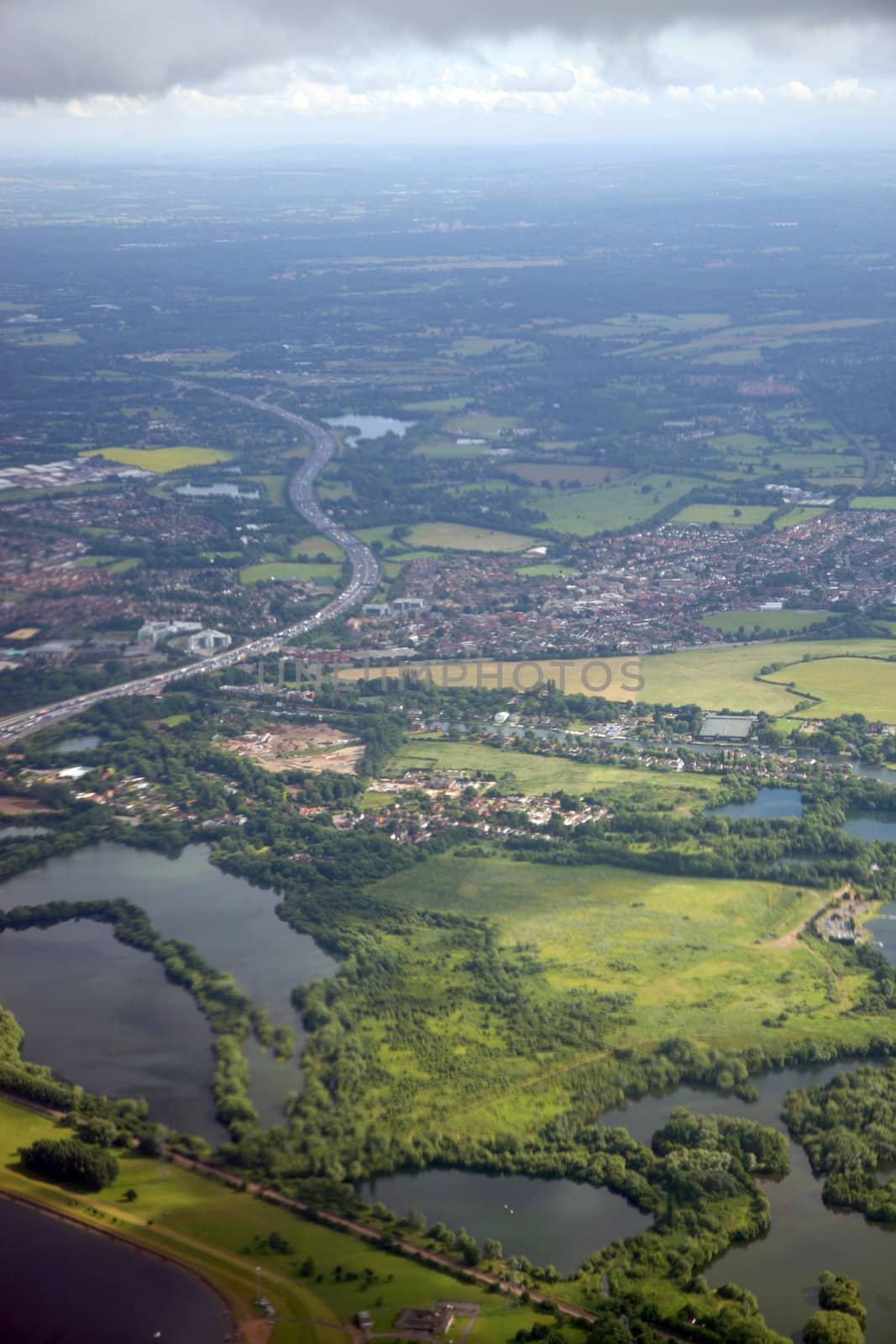 Aerial view of the West side of London