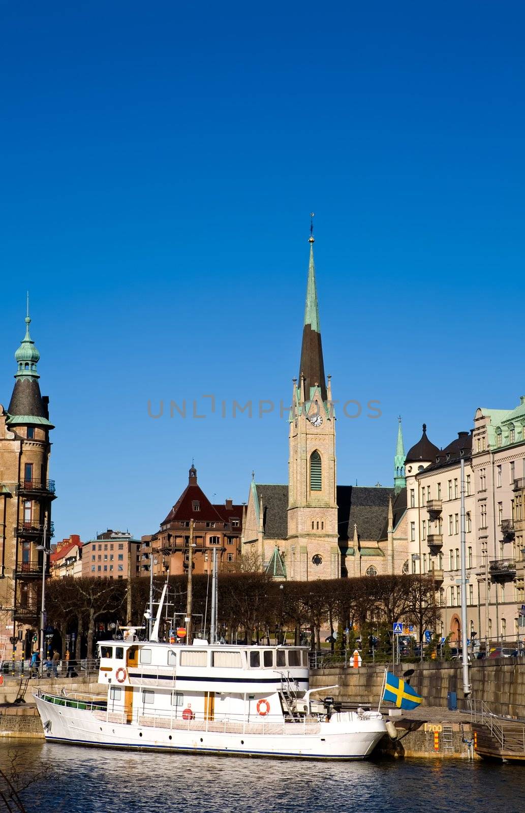 Classical view of winter Stockholm City