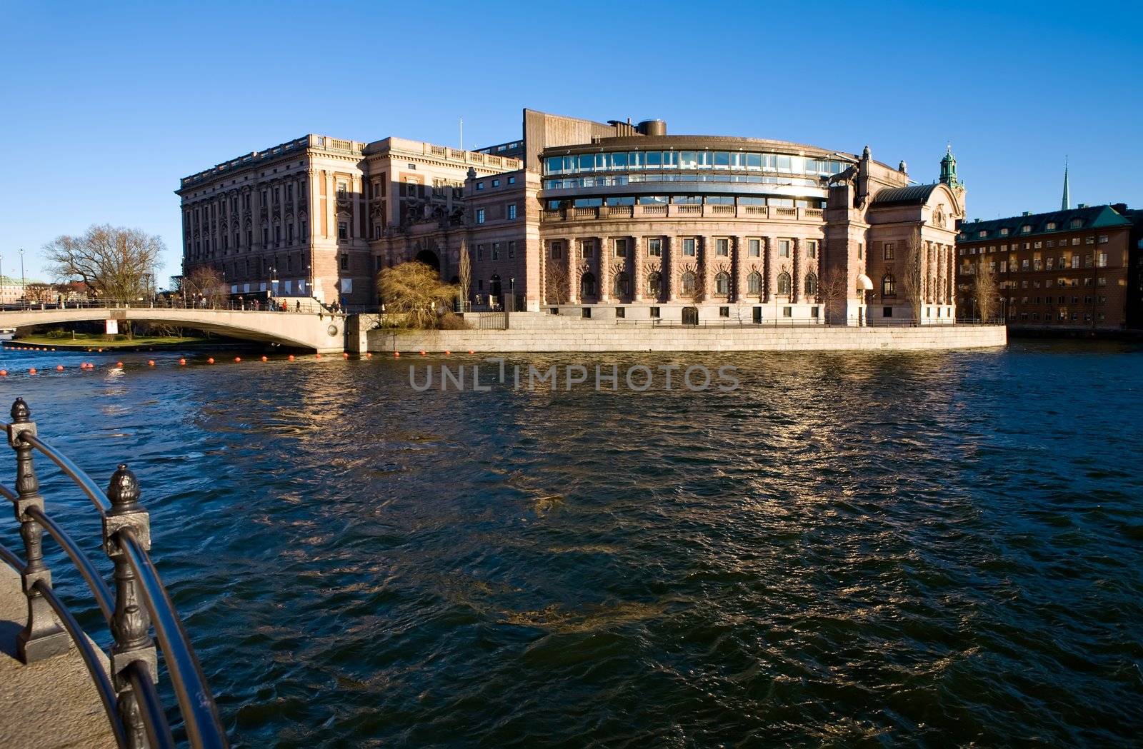 Classical view of winter Stockholm City