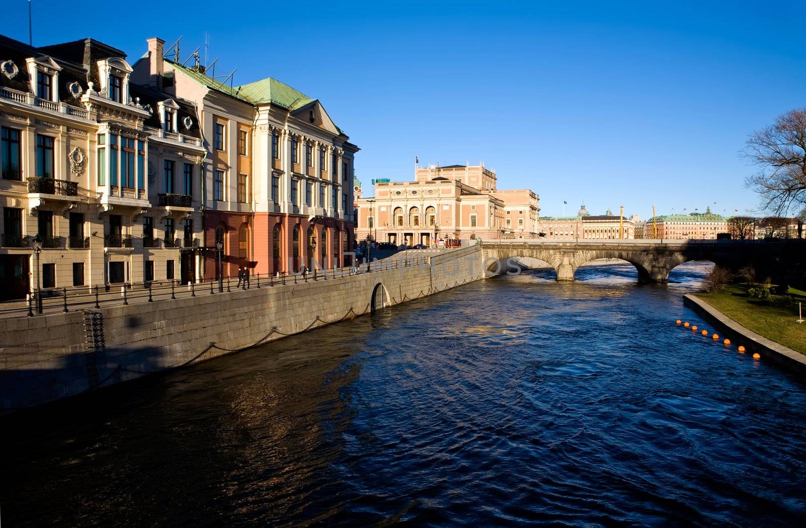 Classical view of winter Stockholm City