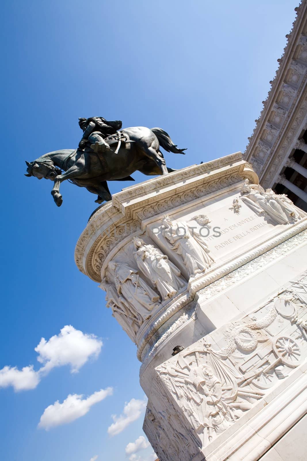 The Victor Emmanuel II Monument, majestic memorial in Rome, Italy