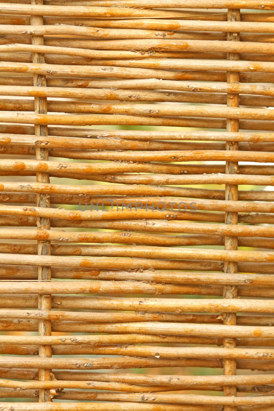 Close up of the wattle-fence texture for the background