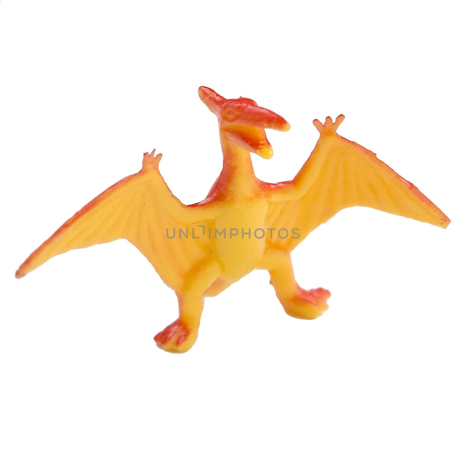 Small yellow-red toy dragon