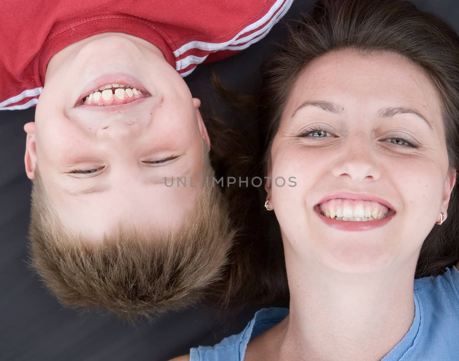 Mum and the son smile by stepanov