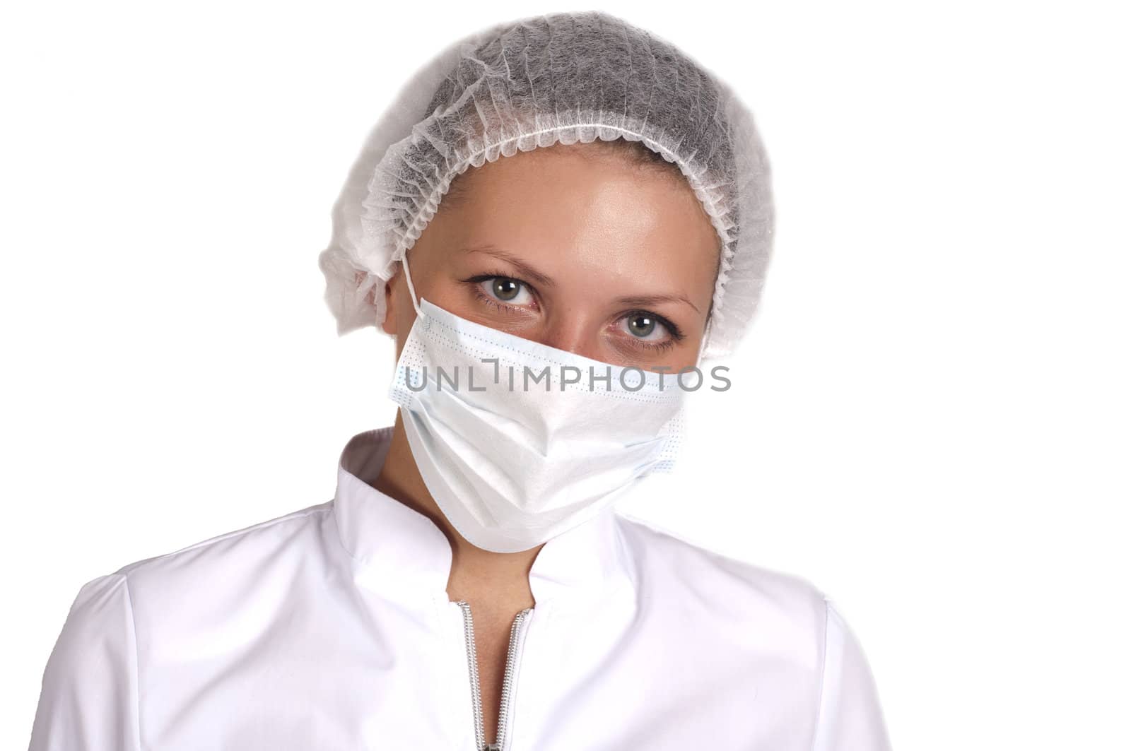 Portrait of a doctor in a medical mask