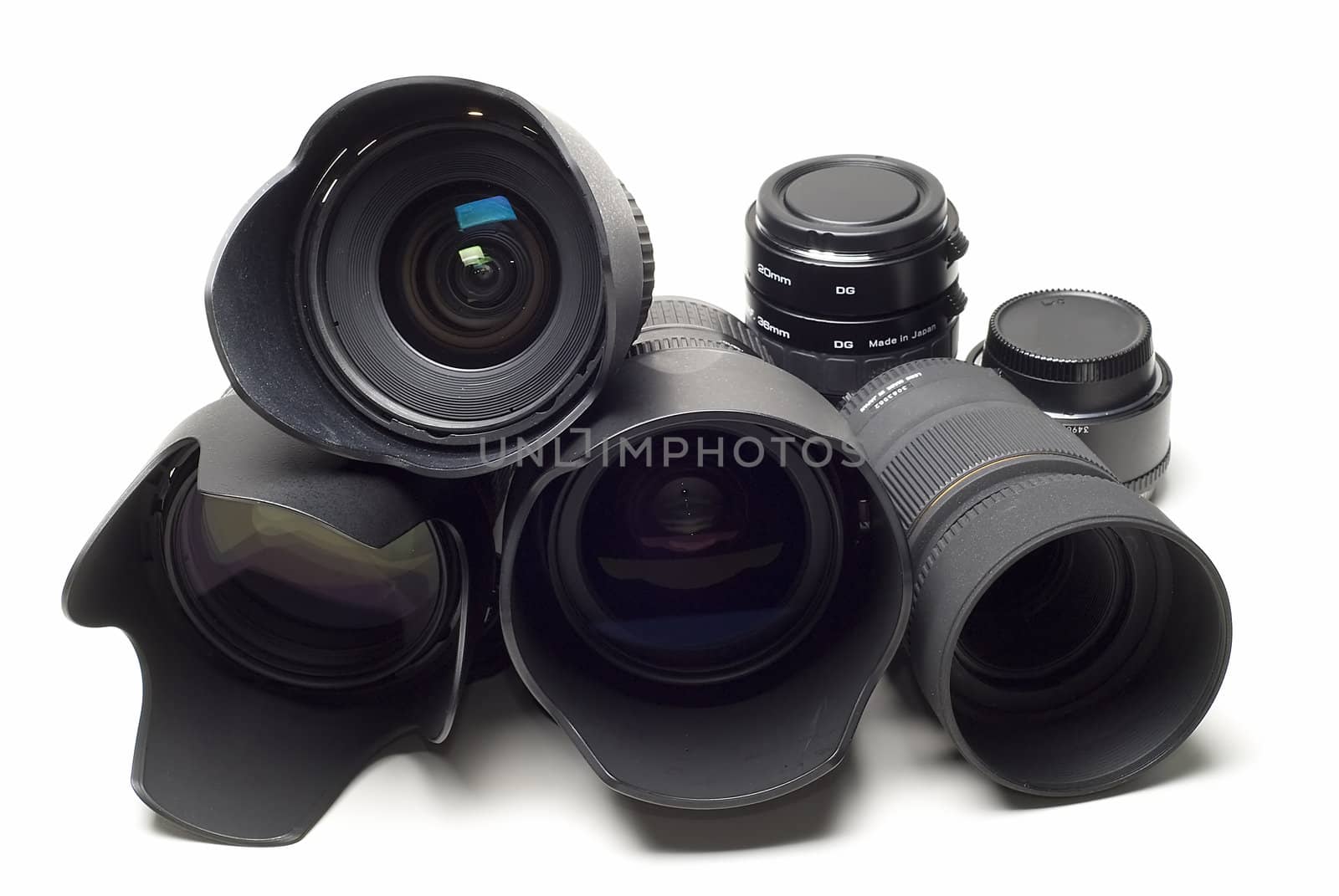 A set of photographic lenses. by angelsimon