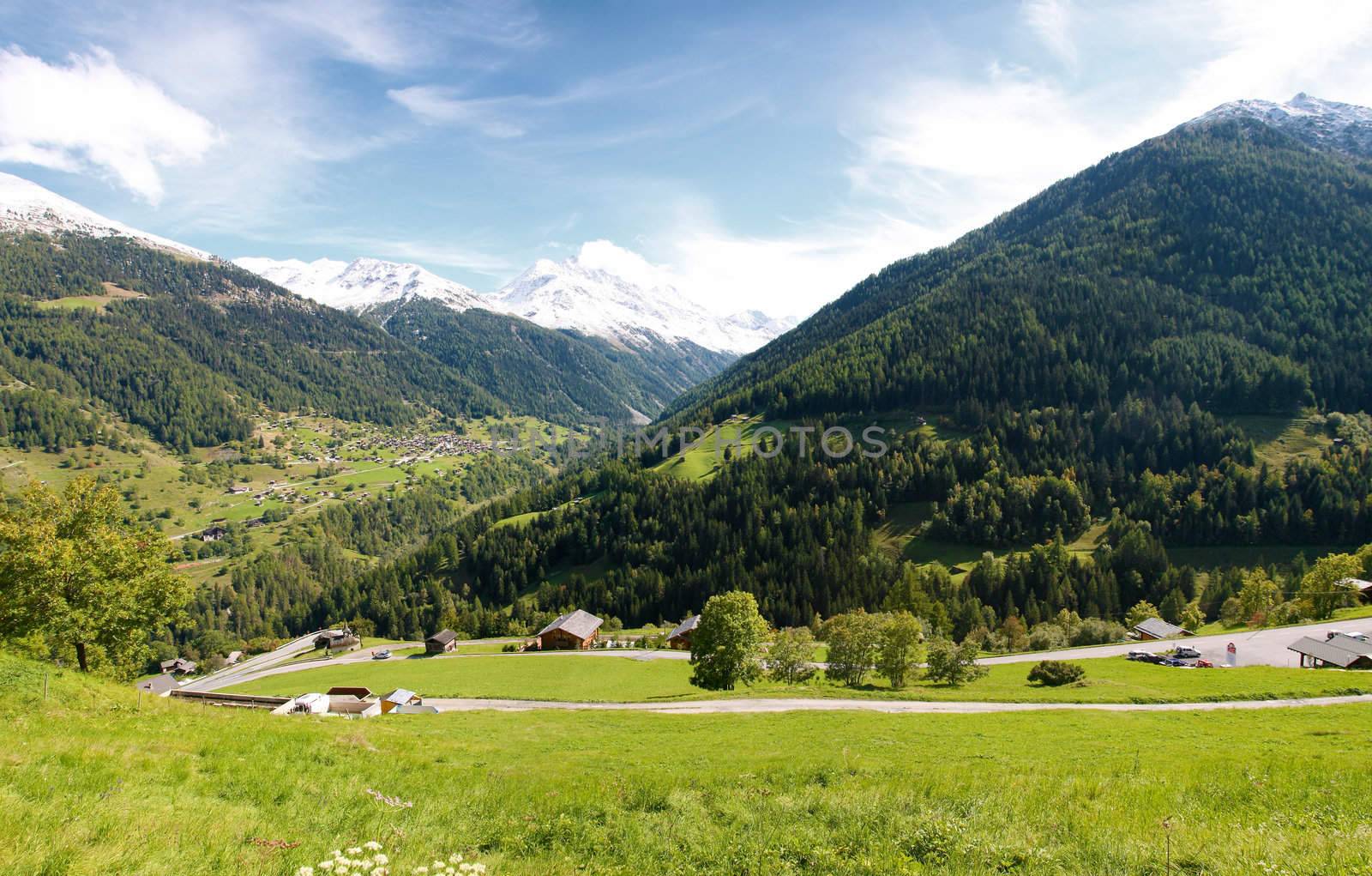 Typical village from the Valais