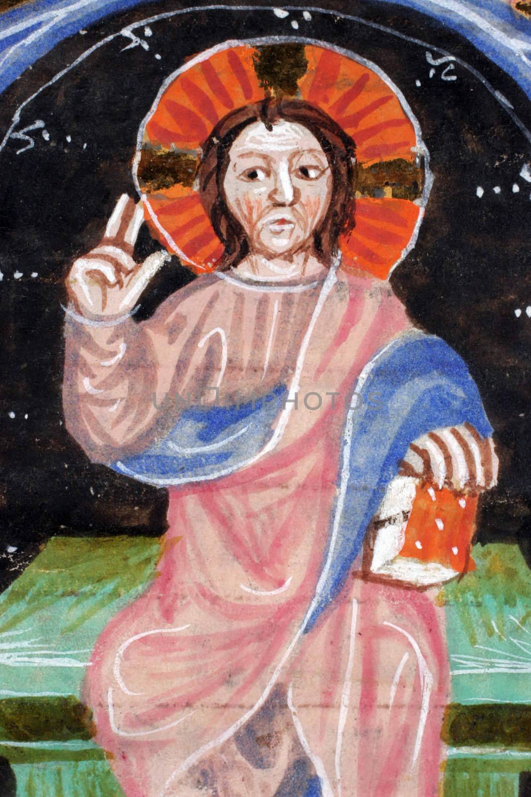 Close up of old Holy Bible book