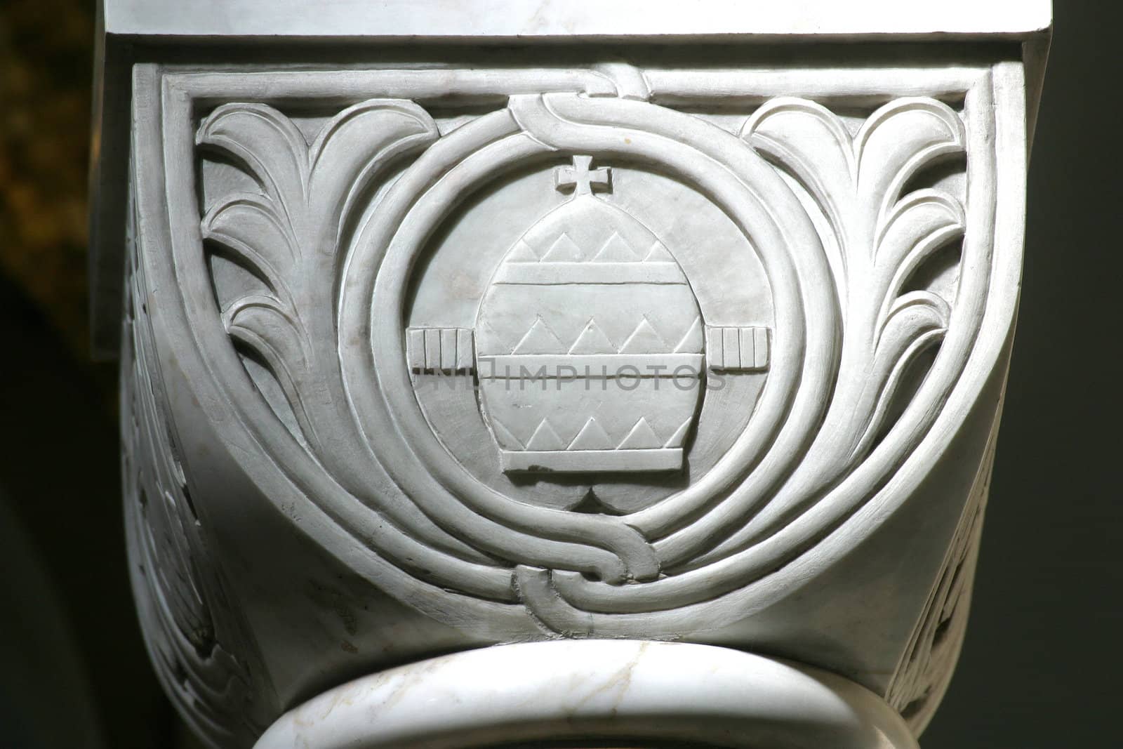 Historic Church Column Ornate Detail close up