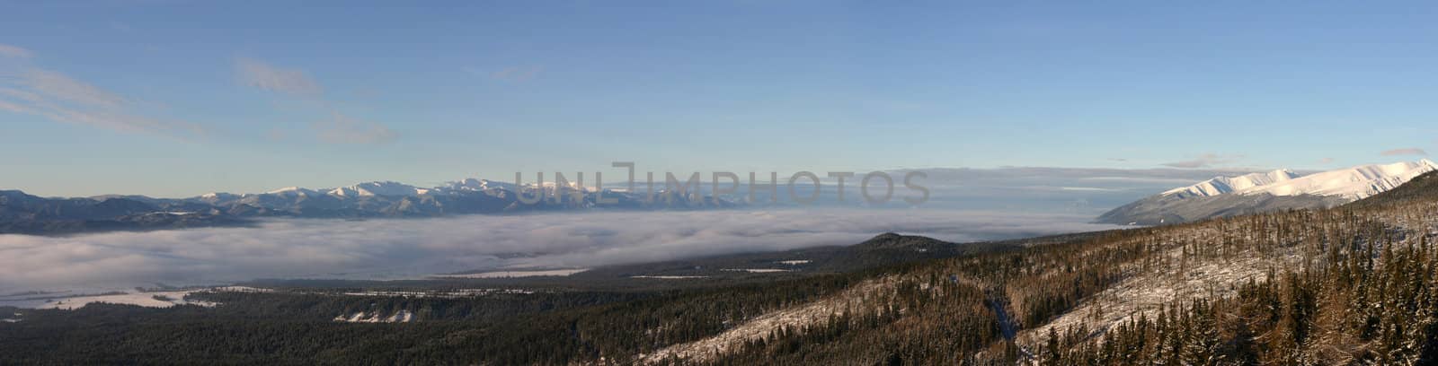 Landscapes and snow in slovakia