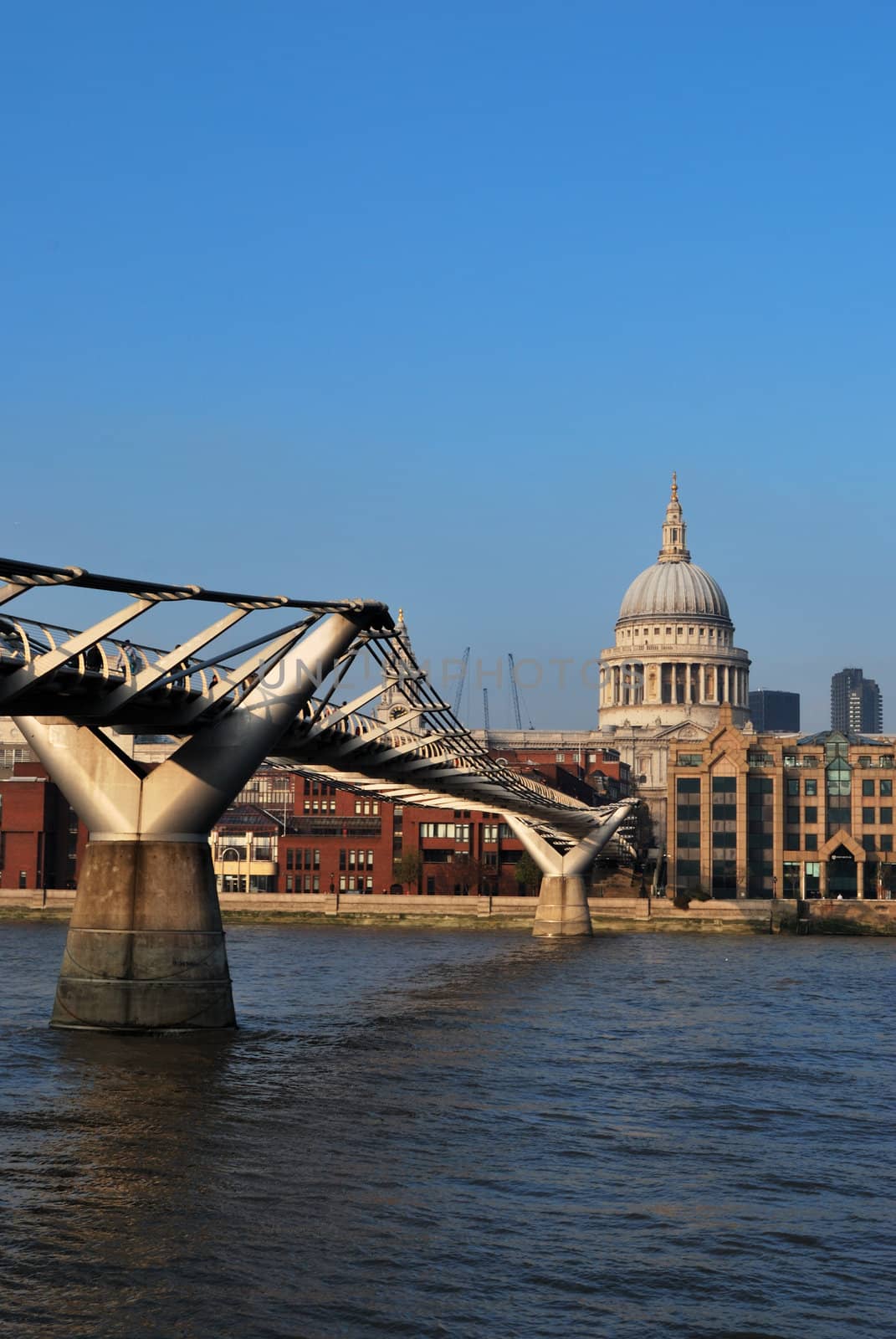 millenium bridge with st pauls in background