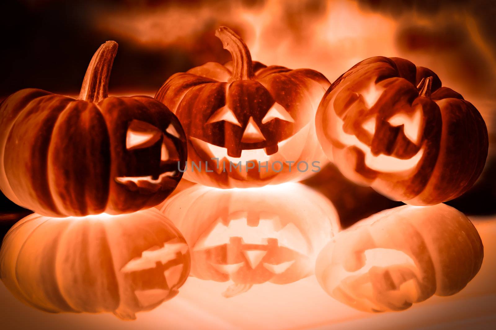 halloween pumpkin background by Suriyaphoto