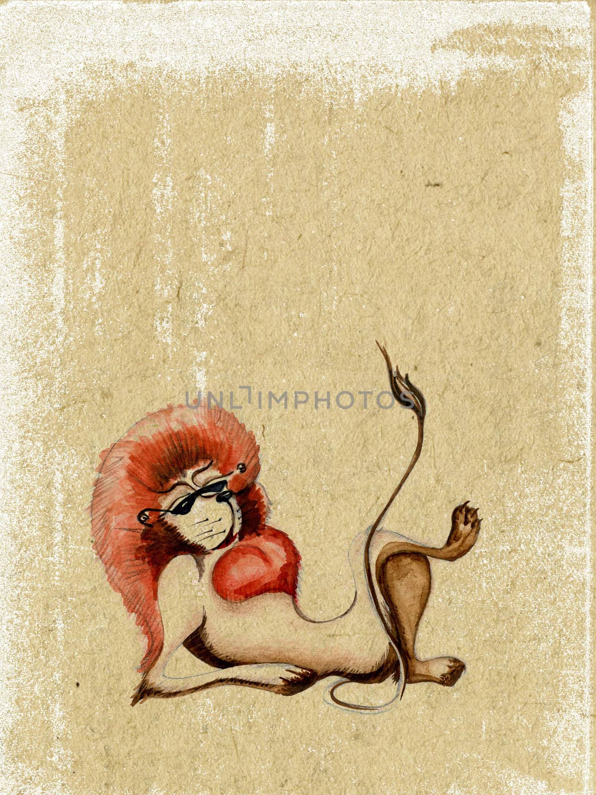 drawing on old paper