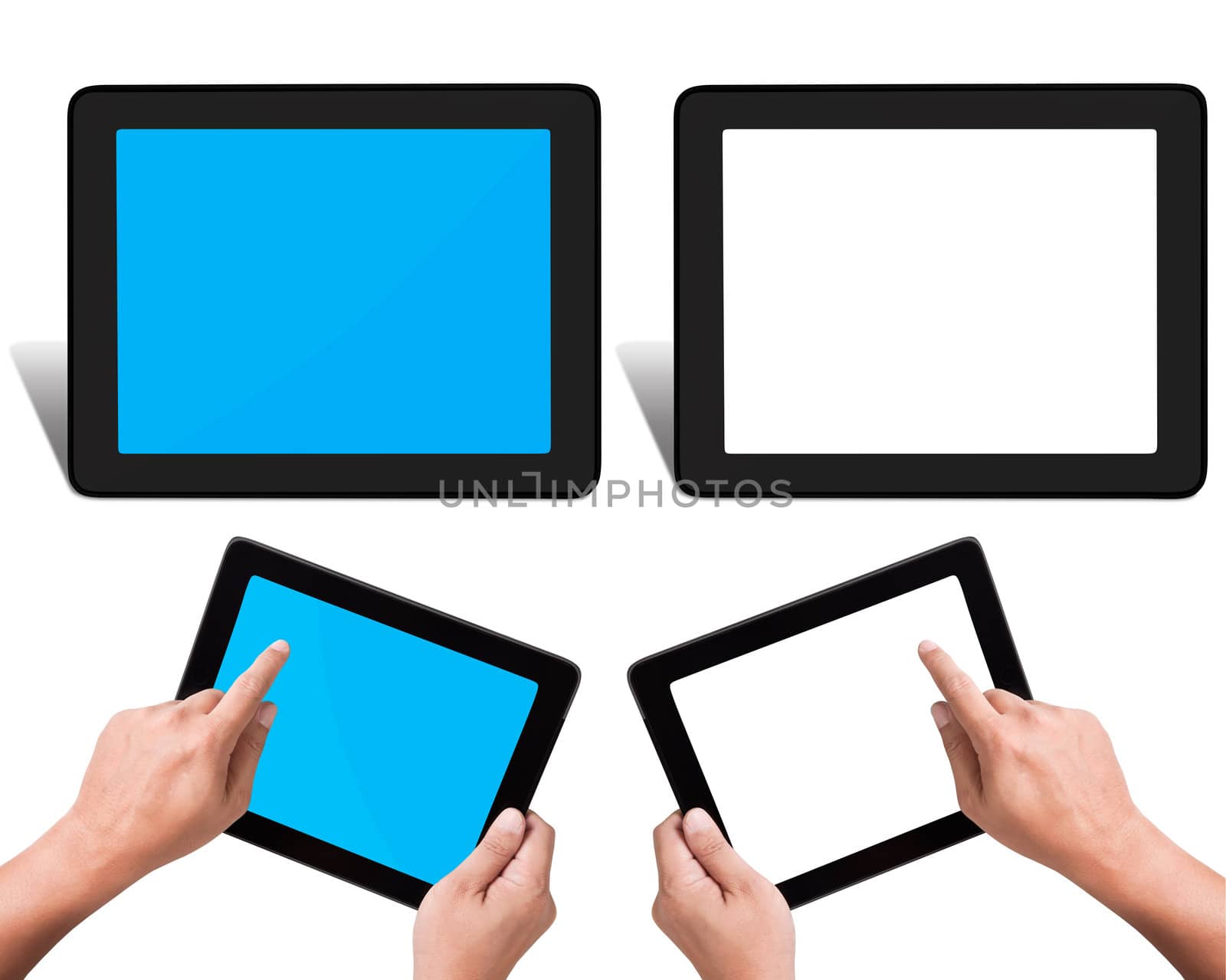 XL size isolated on white background set, model touch pad pc by Suriyaphoto