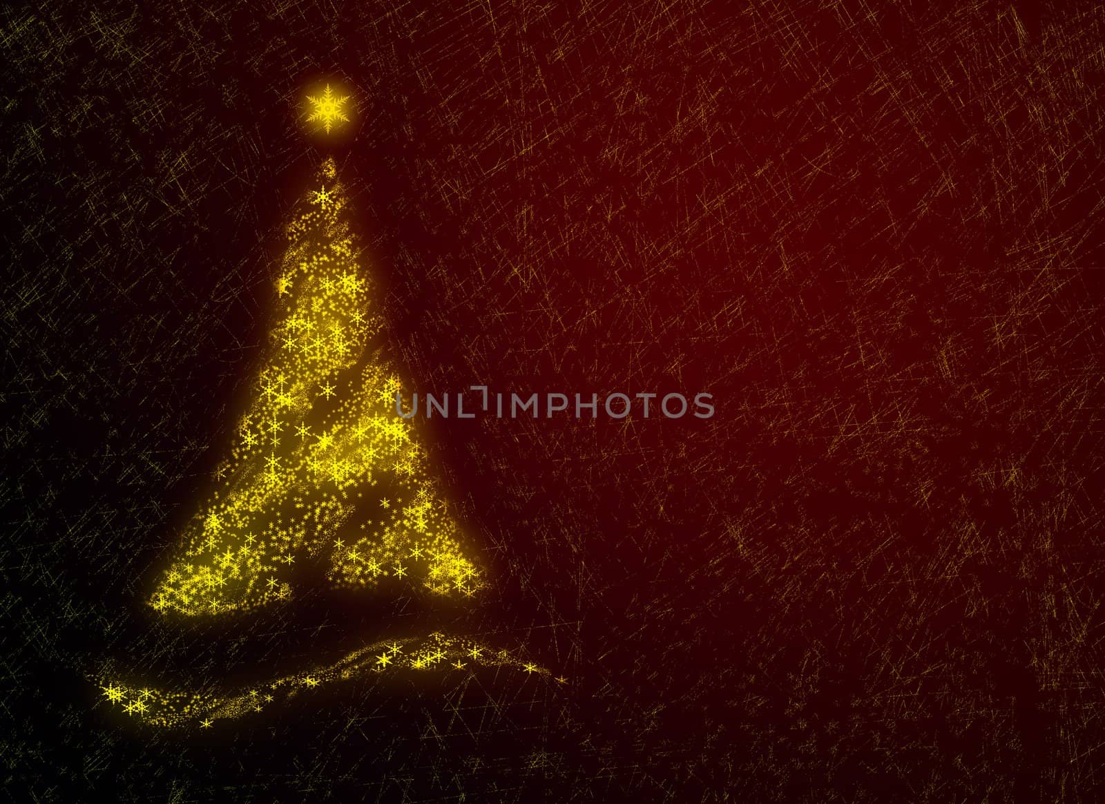 Magical Christmas background with snowflakes and stars