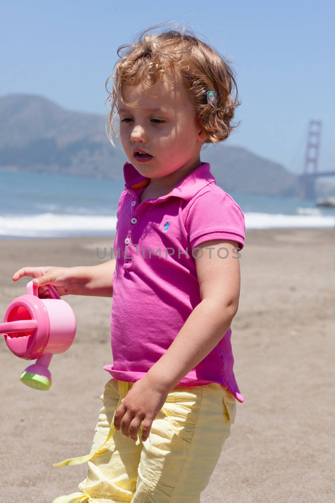 Having fun on the beach on sunny day.