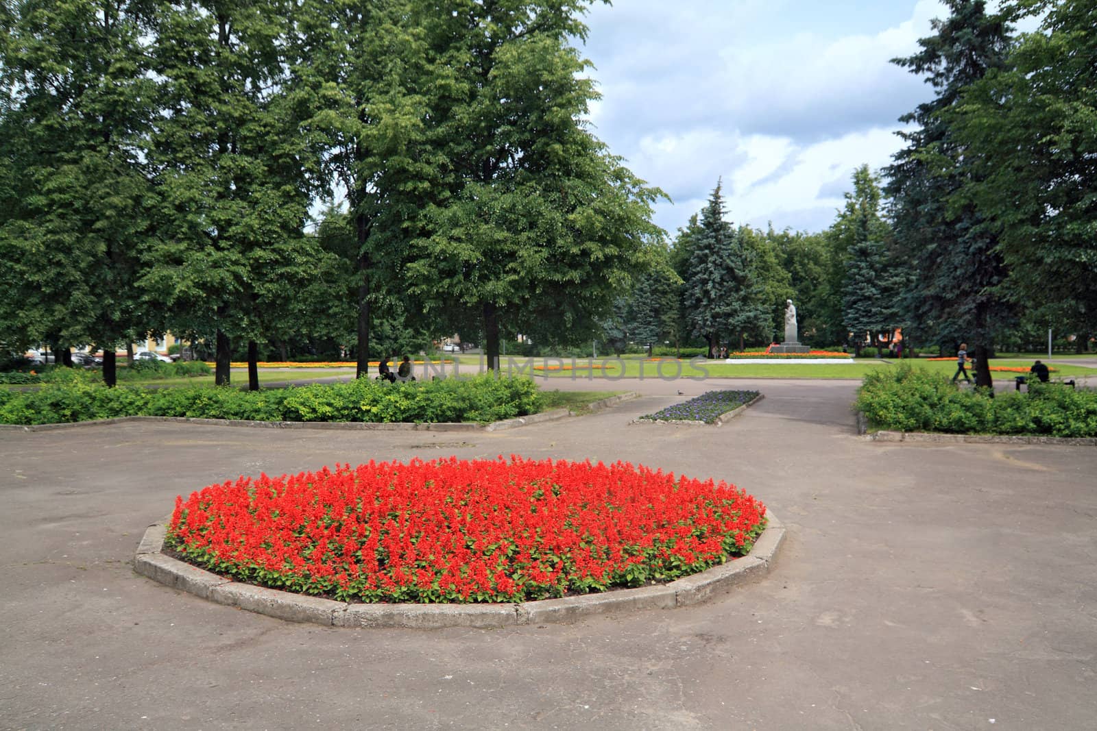 lawn in town park by basel101658