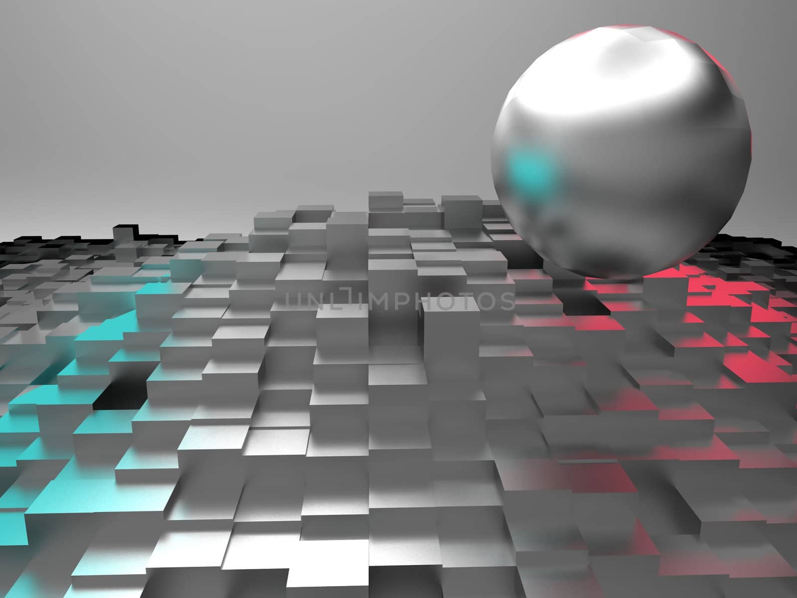 the ball and cubes