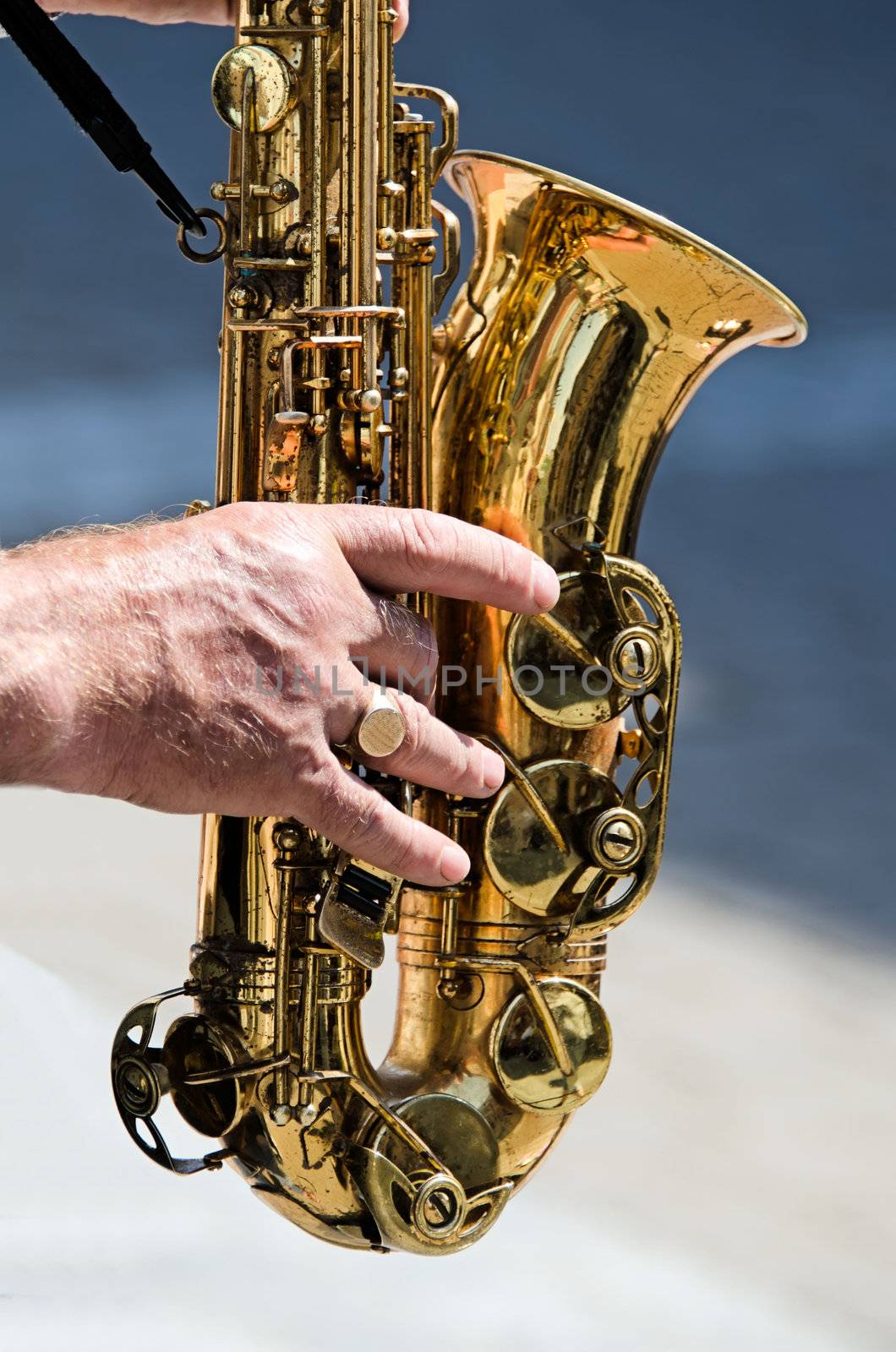 the saxophone player by njaj